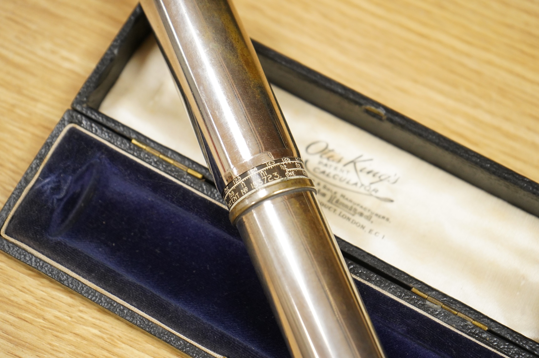 A Swedish Facit mechanical adding calculating machine, together with an Otis King’s calculator, model K, cased, (2).